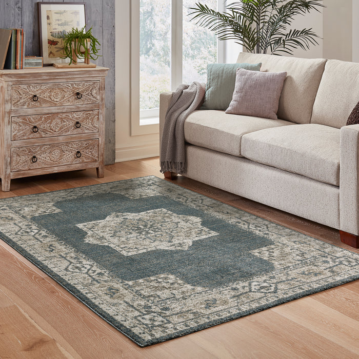 Oriental Weavers Alton 5501B Blue/ Beige 9'10"" x 12'10"" Indoor Area Rug A5501B300390ST
