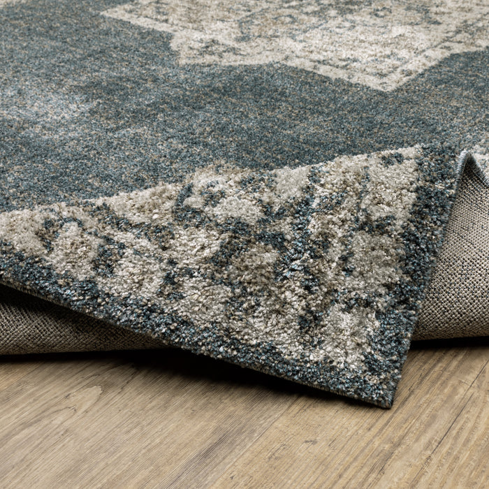 Oriental Weavers Alton 5501B Blue/ Beige 9'10"" x 12'10"" Indoor Area Rug A5501B300390ST