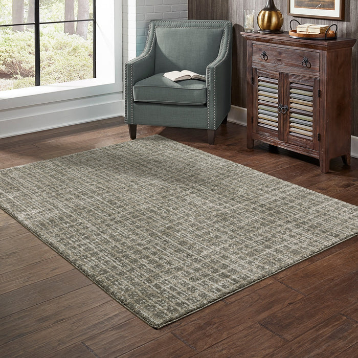 Oriental Weavers Alton 090N9 Grey/ Beige 9'10"" x 12'10"" Indoor Area Rug A090N9300390ST