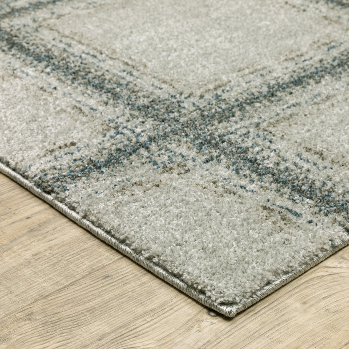 Oriental Weavers Alton 092E9 Grey/ Teal 7'10"" x 10'10"" Indoor Area Rug A092E9240330ST