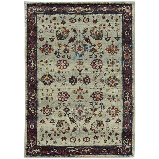 Oriental Weavers Andorra 6842D Stone/ Red 6'7"" x 9'6"" Indoor Area Rug A6842D200300ST