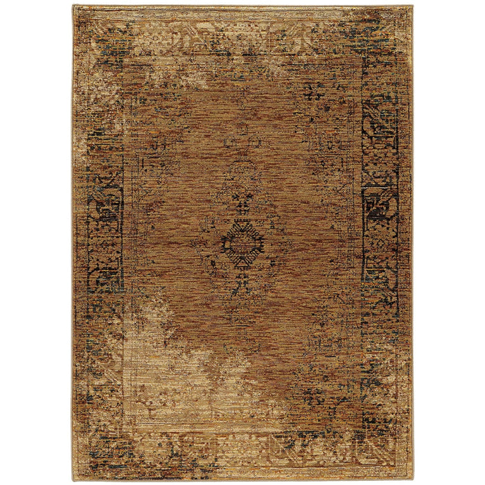 Oriental Weavers Andorra 6845D Gold/ Brown 8'6"" x 11'7"" Indoor Area Rug A6845D260370ST