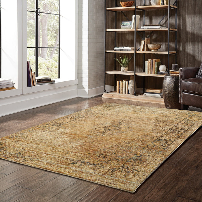 Oriental Weavers Andorra 6845D Gold/ Brown 8'6"" x 11'7"" Indoor Area Rug A6845D260370ST
