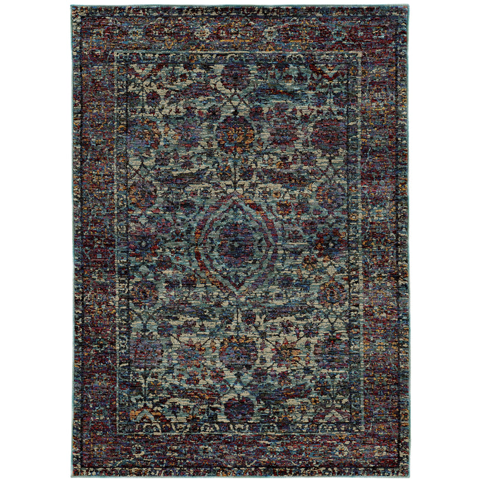 Oriental Weavers Andorra 6846B Blue/ Purple 8'6"" x 11'7"" Indoor Area Rug A6846B260370ST