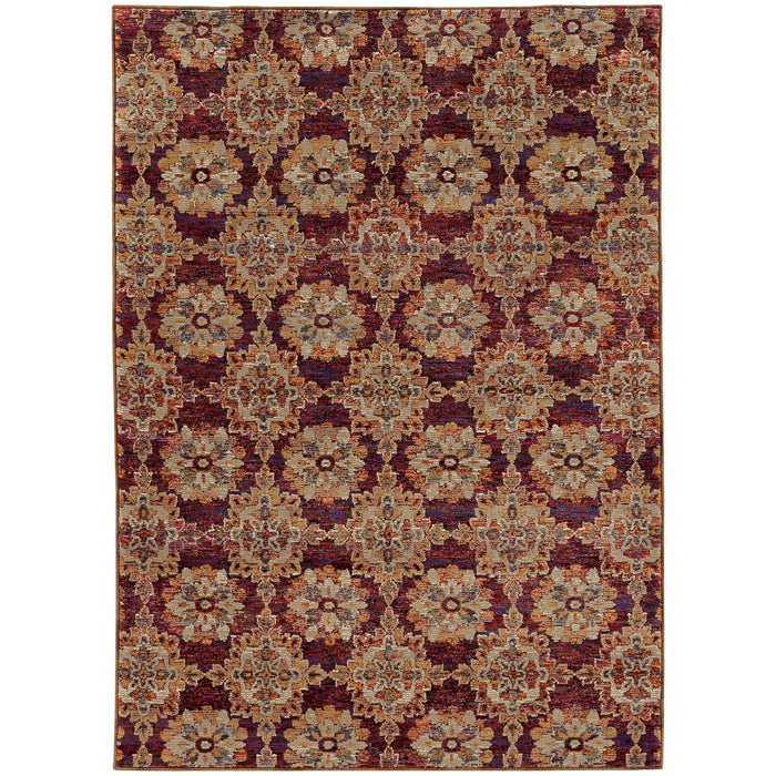 Oriental Weavers Andorra 6883A Red/ Gold 8'6"" x 11'7"" Indoor Area Rug A6883A260370ST