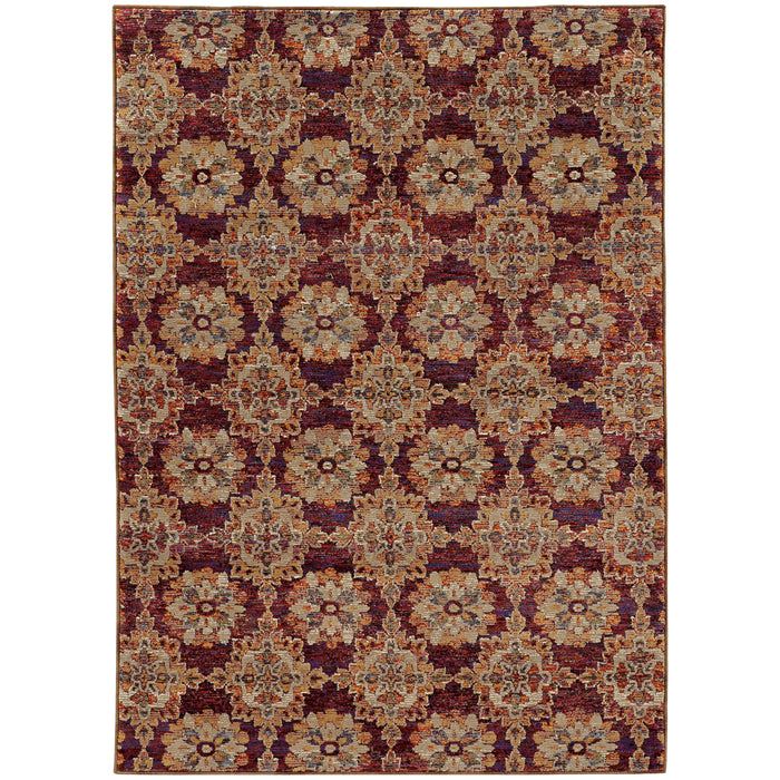 Oriental Weavers Andorra 6883A Red/ Gold 6'7"" x 9'6"" Indoor Area Rug A6883A200300ST