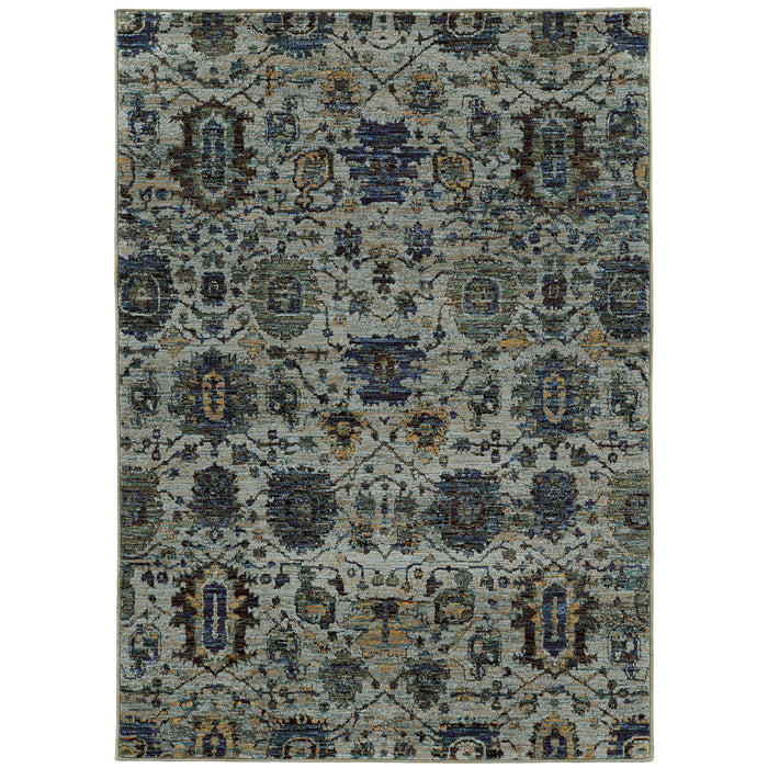 Oriental Weavers Andorra 7120A Blue/ Navy 8'6"" x 11'7"" Indoor Area Rug A7120A260370ST