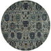 Oriental Weavers Andorra 7120A Blue/ Navy 7'10"" Round Indoor Area Rug A7120A240RDST