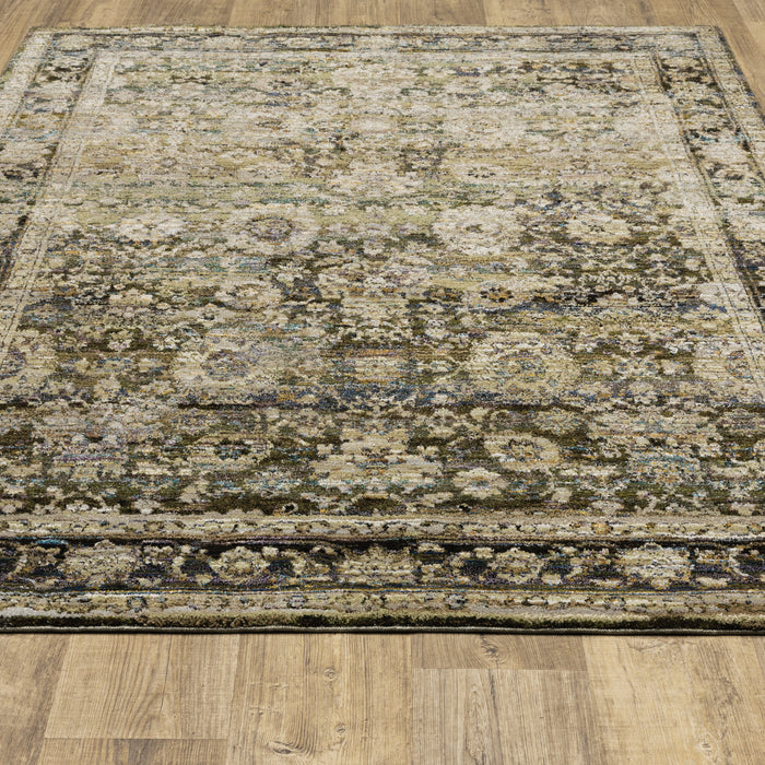 Oriental Weavers Andorra 7125C Green/ Brown 10' x 13'2"" Indoor Area Rug A7125C305400ST