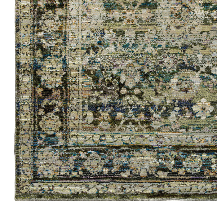 Oriental Weavers Andorra 7125C Green/ Brown 10' x 13'2"" Indoor Area Rug A7125C305400ST