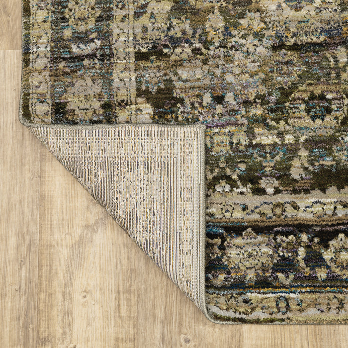 Oriental Weavers Andorra 7125C Green/ Brown 10' x 13'2"" Indoor Area Rug A7125C305400ST