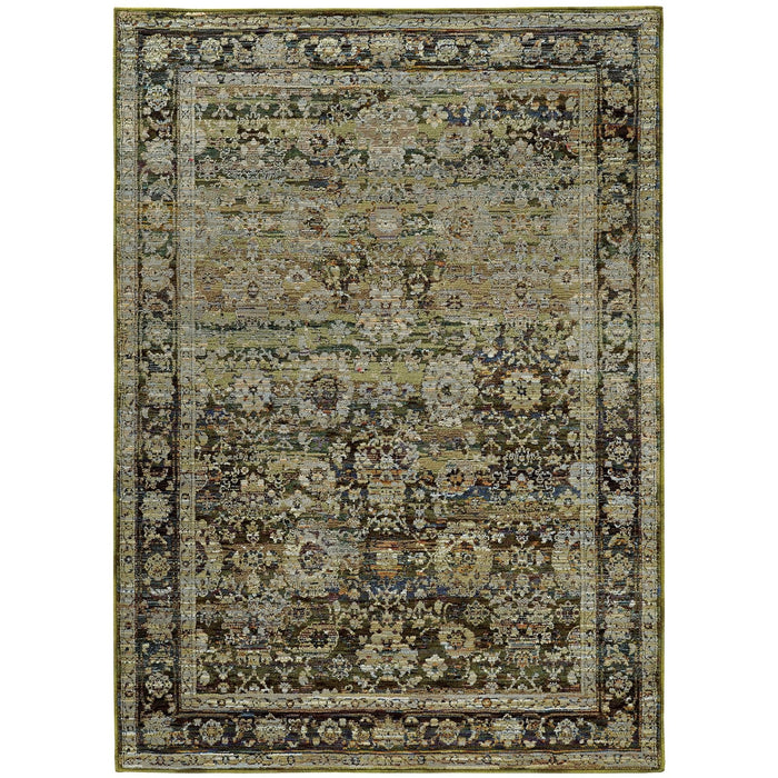 Oriental Weavers Andorra 7125C Green/ Brown 8'6"" x 11'7"" Indoor Area Rug A7125C260370ST