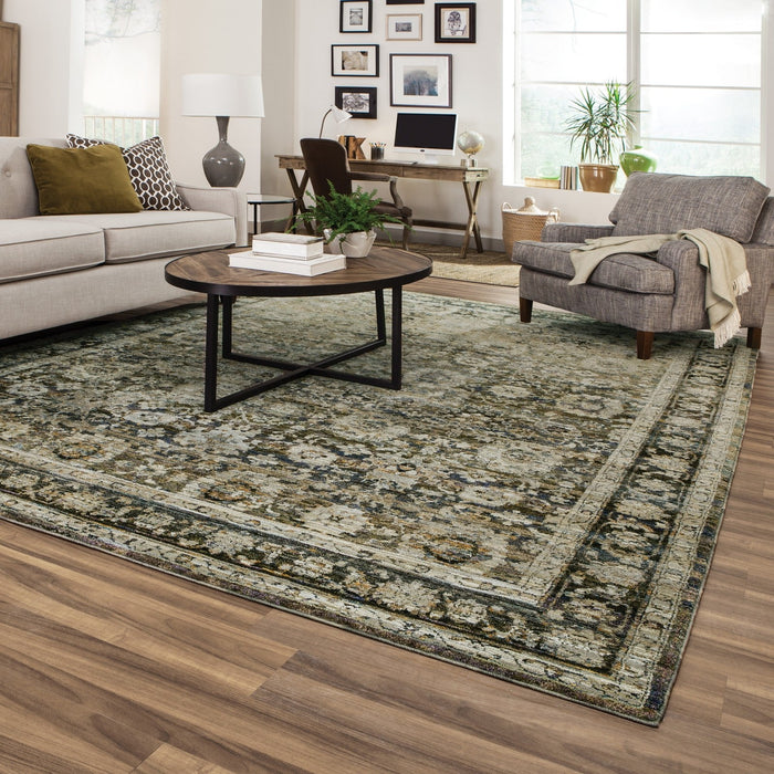 Oriental Weavers Andorra 7125C Green/ Brown 6'7"" x 9'6"" Indoor Area Rug A7125C200300ST