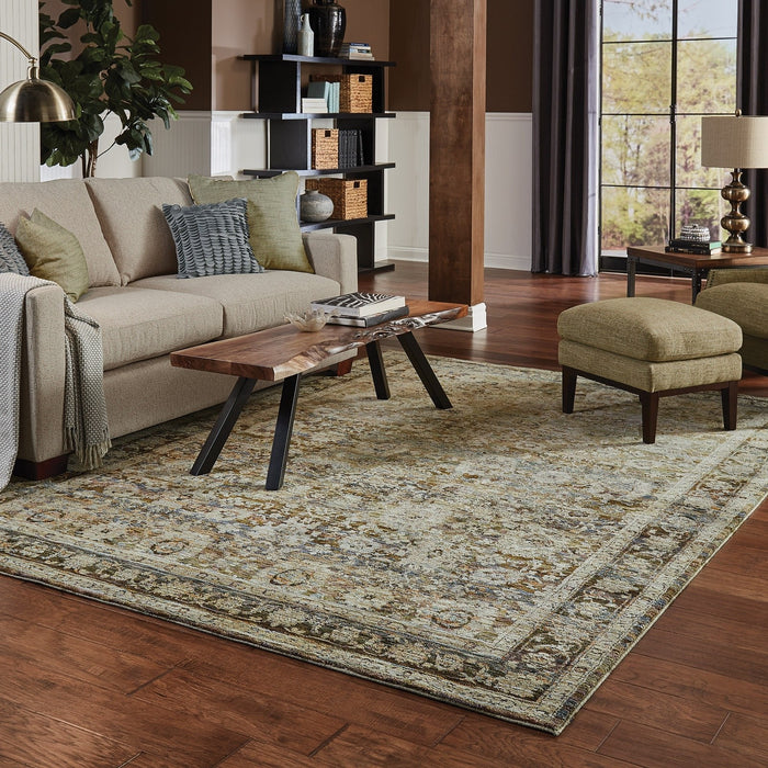Oriental Weavers Andorra 7125C Green/ Brown 8'6"" x 11'7"" Indoor Area Rug A7125C260370ST