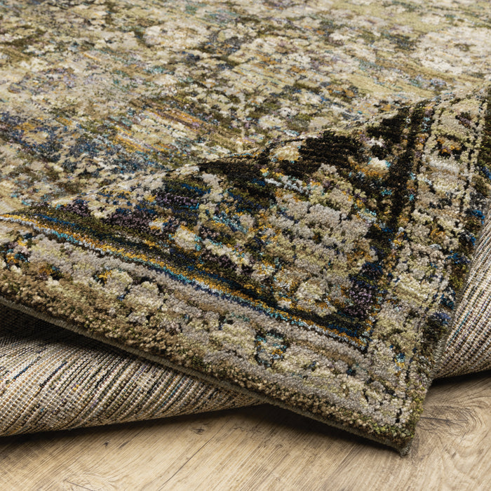 Oriental Weavers Andorra 7125C Green/ Brown 10' x 13'2"" Indoor Area Rug A7125C305400ST