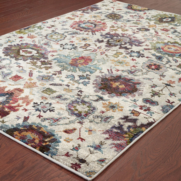 Oriental Weavers Andorra 7129A Stone/ Multi 10' x 13'2"" Indoor Area Rug A7129A305400ST