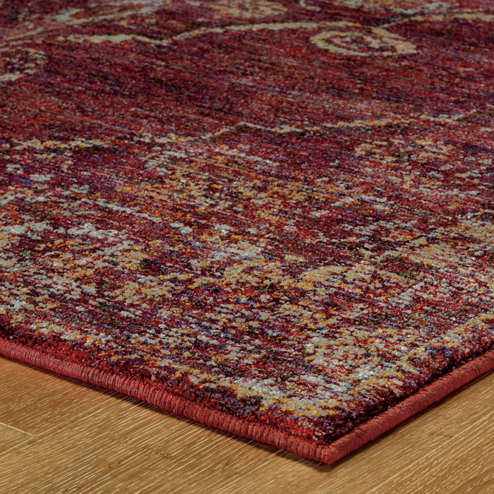 Oriental Weavers Andorra 7135E Red/ Gold 7'10"" x 10'10"" Indoor Area Rug A7135E240343ST