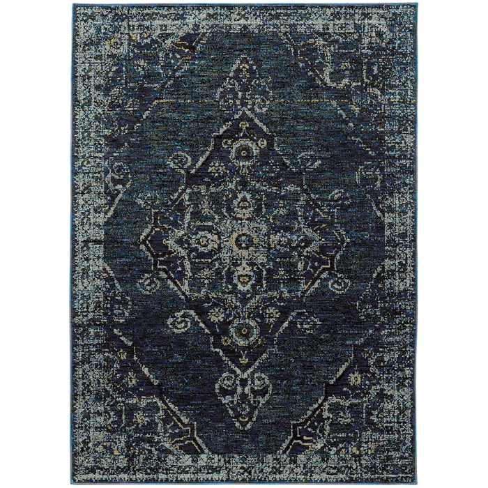 Oriental Weavers Andorra 7135F Blue/ Light Blue 7'10"" x 10'10"" Indoor Area Rug A7135F240343ST