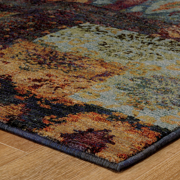 Oriental Weavers Andorra 7137A Gold/ Blue 10' x 13'2"" Indoor Area Rug A7137A305400ST
