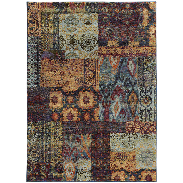 Oriental Weavers Andorra 7137A Gold/ Blue 6'7"" x 9'6"" Indoor Area Rug A7137A200300ST