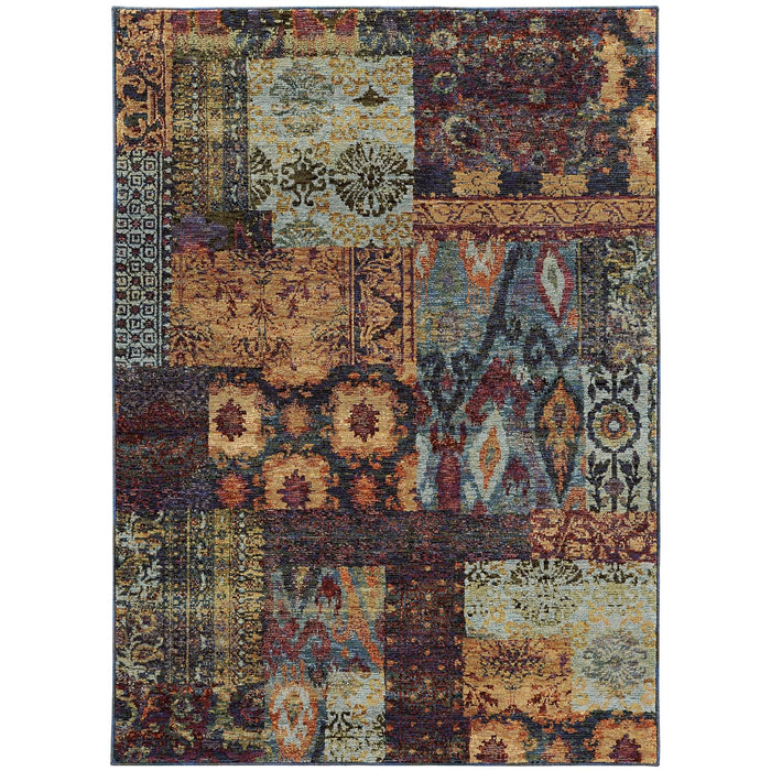 Oriental Weavers Andorra 7137A Gold/ Blue 8'6"" x 11'7"" Indoor Area Rug A7137A260370ST