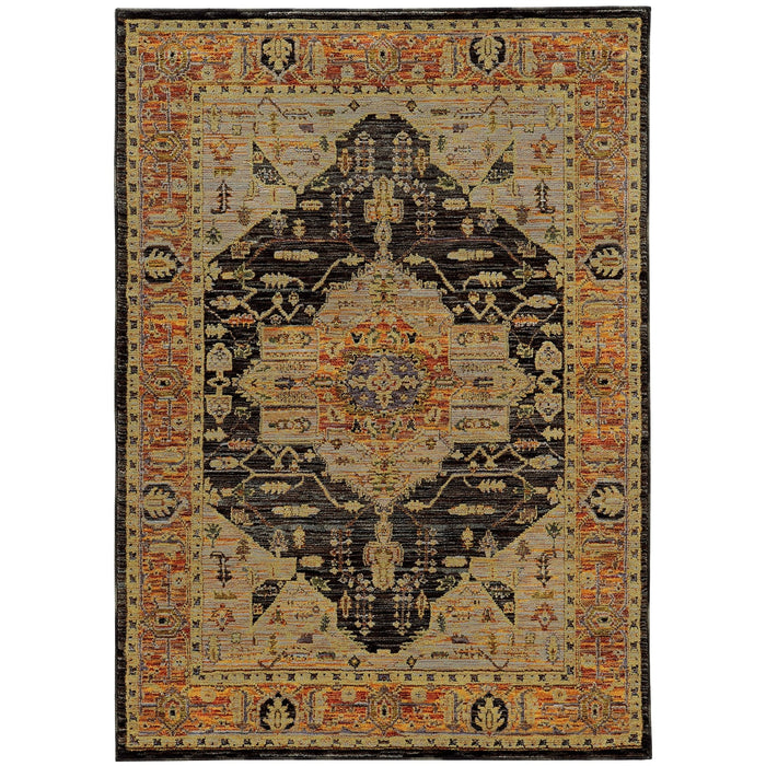 Oriental Weavers Andorra 7138B Gold/ Brown 8'6"" x 11'7"" Indoor Area Rug A7138B260370ST