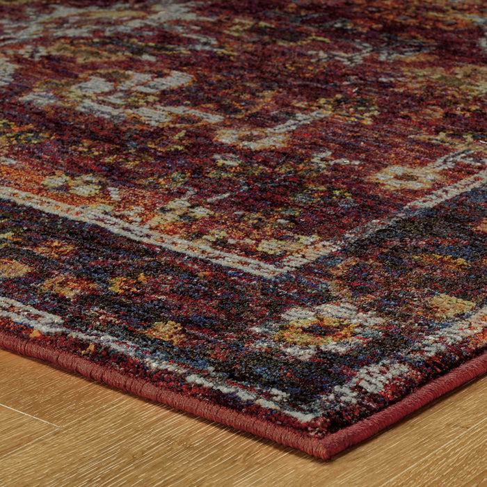 Oriental Weavers Andorra 7153A Red/ Purple 7'10"" x 10'10"" Indoor Area Rug A7153A240343ST