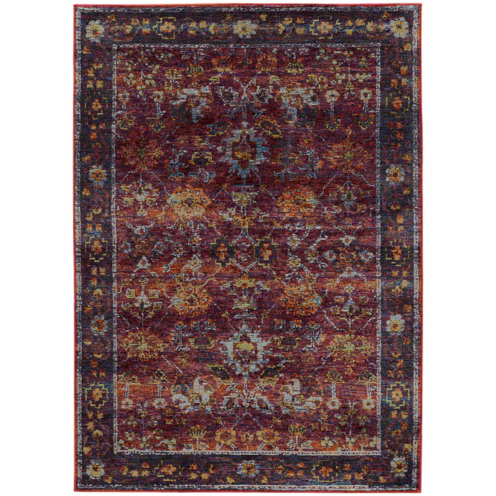Oriental Weavers Andorra 7153A Red/ Purple 5'3"" x 7'3"" Indoor Area Rug A7153A160230ST