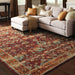Oriental Weavers Andorra 7154A Red/ Gold 6'7"" x 9'6"" Indoor Area Rug A7154A200300ST