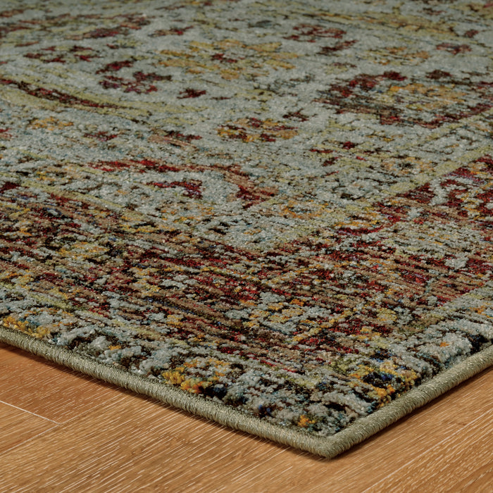 Oriental Weavers Andorra 7155A Blue/ Red 7'10"" x 10'10"" Indoor Area Rug A7155A240343ST