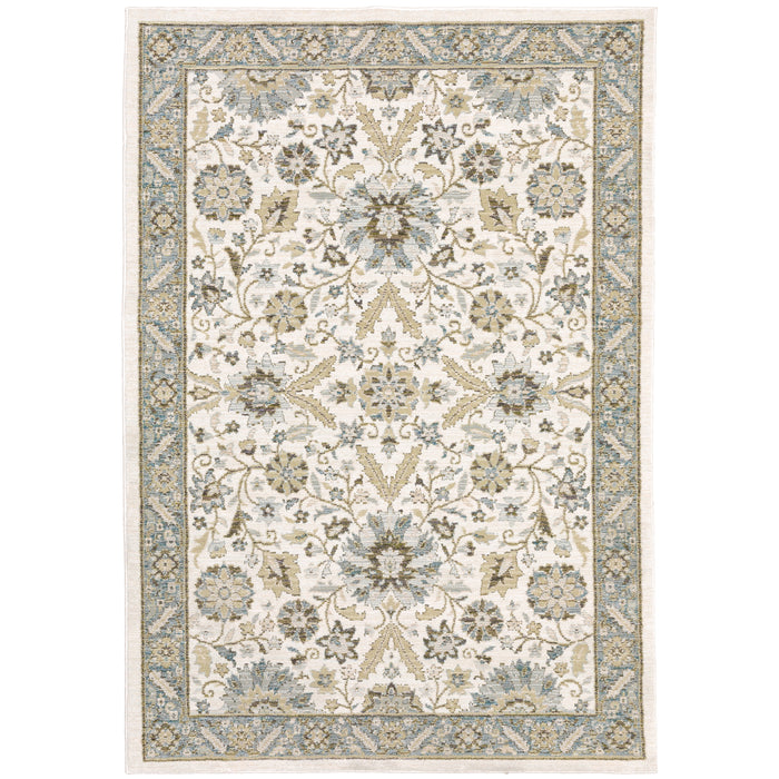 Oriental Weavers Andorra 8918I Stone/ Ivory 6'7"" x 9'6"" Indoor Area Rug A8918I200300ST