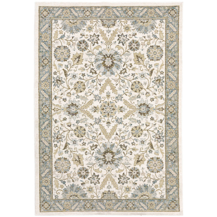 Oriental Weavers Andorra 8918I Stone/ Ivory 10' x 13'2"" Indoor Area Rug A8918I305400ST