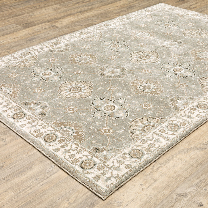 Oriental Weavers Andorra 8929H Grey/ Ivory 10' x 13'2"" Indoor Area Rug A8929H305400ST