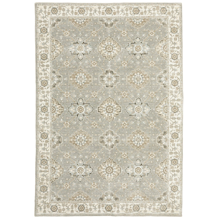 Oriental Weavers Andorra 8929H Grey/ Ivory 5'3"" x 7'3"" Indoor Area Rug A8929H160230ST