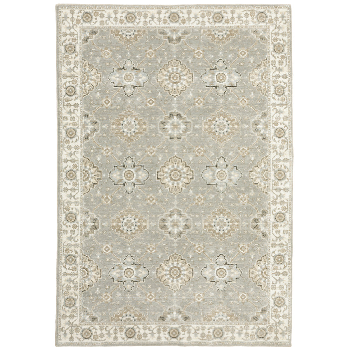 Oriental Weavers Andorra 8929H Grey/ Ivory 10' x 13'2"" Indoor Area Rug A8929H305400ST