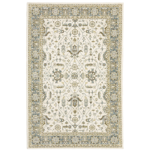 Oriental Weavers Andorra 9537P Ivory/ Grey 10' x 13'2"" Indoor Area Rug A9537P305400ST