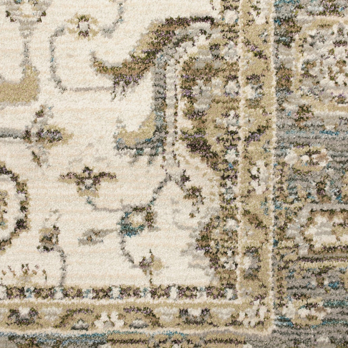 Oriental Weavers Andorra 9537P Ivory/ Grey 10' x 13'2"" Indoor Area Rug A9537P305400ST