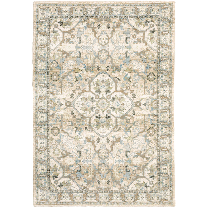 Oriental Weavers Andorra 9818G Beige/ Ivory 8'6"" x 11'7"" Indoor Area Rug A9818G260370ST