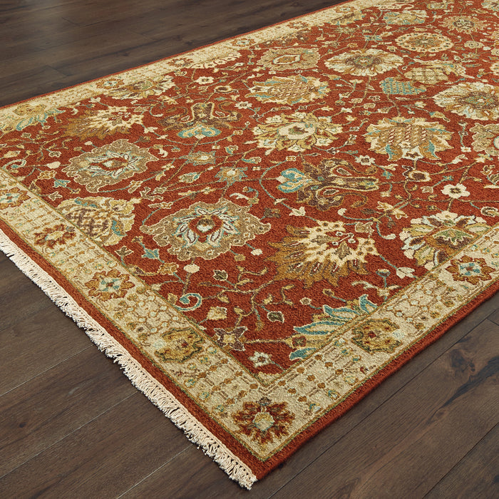 Oriental Weavers Angora 12303 Rust/ Ivory 6' x 9' Indoor Area Rug A12303183275ST