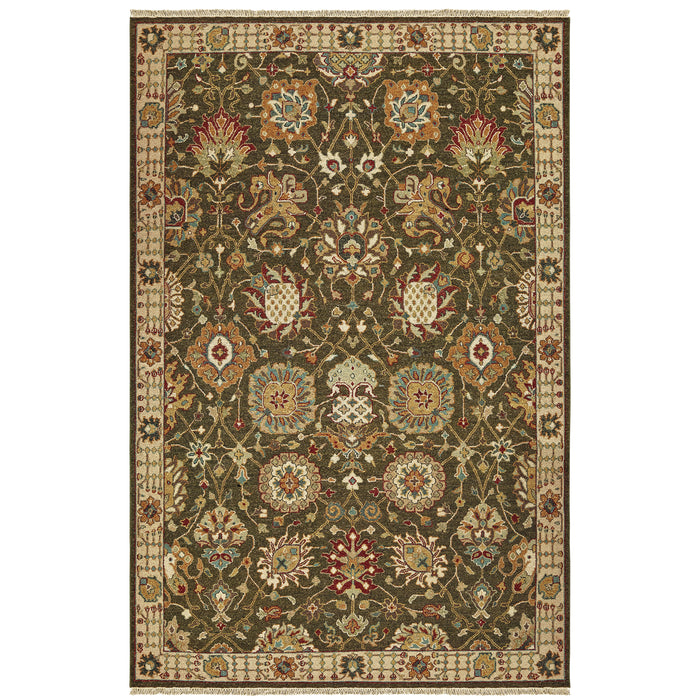Oriental Weavers Angora 12304 Green/ Ivory 6' x 9' Indoor Area Rug A12304183275ST