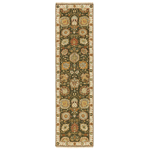 Oriental Weavers Angora 12304 Green/ Ivory 2'6"" x 10' Indoor Area Rug A12304076305ST