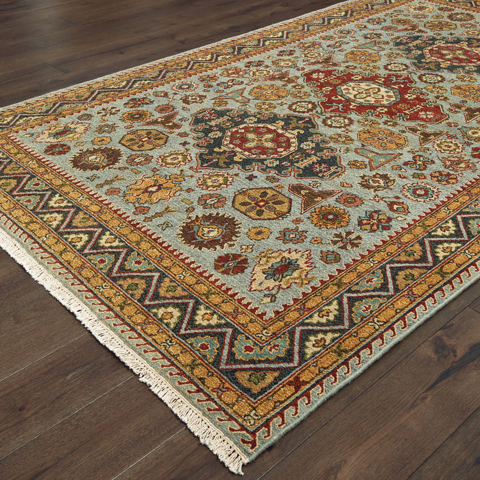 Oriental Weavers Angora 12306 Blue/ Gold 10' x 14' Indoor Area Rug A123060305427ST