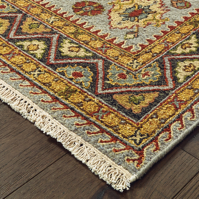 Oriental Weavers Angora 12306 Blue/ Gold 10' x 14' Indoor Area Rug A123060305427ST