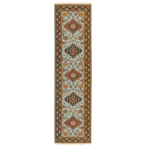 Oriental Weavers Angora 12306 Blue/ Gold 2'6"" x 10' Indoor Area Rug A12306076305ST