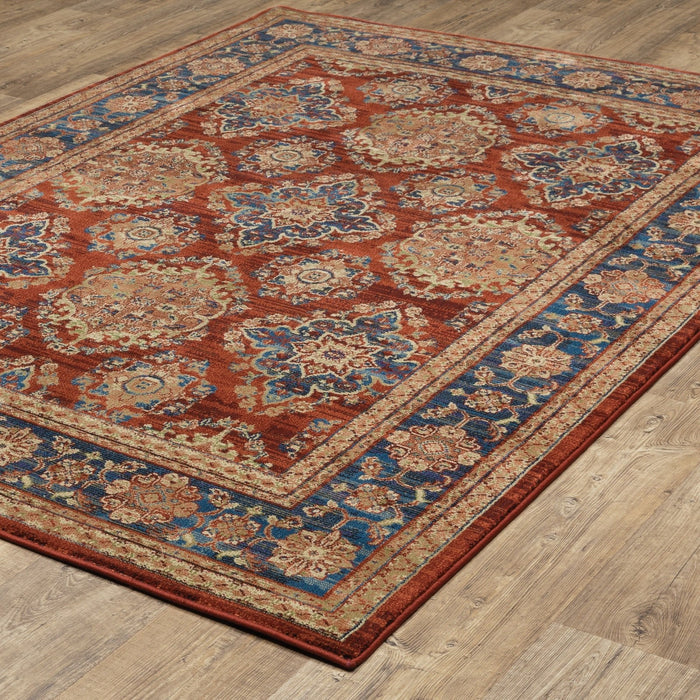 Oriental Weavers Ankara 1802R Red/ Blue 6'7"" x 9'6"" Indoor Area Rug A1802R200290ST