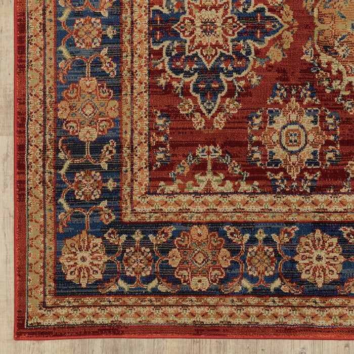 Oriental Weavers Ankara 1802R Red/ Blue 6'7"" x 9'6"" Indoor Area Rug A1802R200290ST