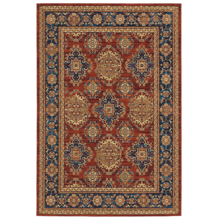 Oriental Weavers Ankara 1802R Red/ Blue 6'7"" x 9'6"" Indoor Area Rug A1802R200290ST
