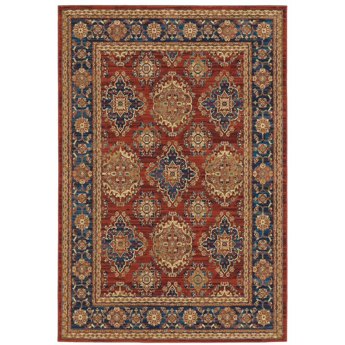 Oriental Weavers Ankara 1802R Red/ Blue 9'10"" x 12'10"" Indoor Area Rug A1802R300390ST