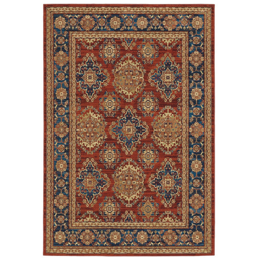 Oriental Weavers Ankara 1802R Red/ Blue 7'10"" x 10'10"" Indoor Area Rug A1802R240330ST