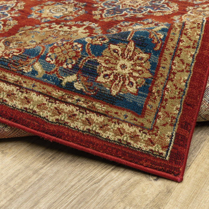Oriental Weavers Ankara 1802R Red/ Blue 6'7"" x 9'6"" Indoor Area Rug A1802R200290ST
